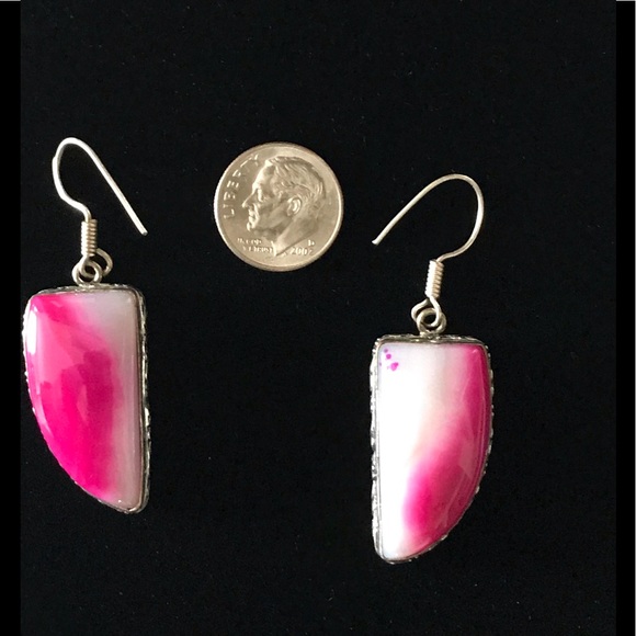 Jewelry - Pink Botswana Agate Earrings